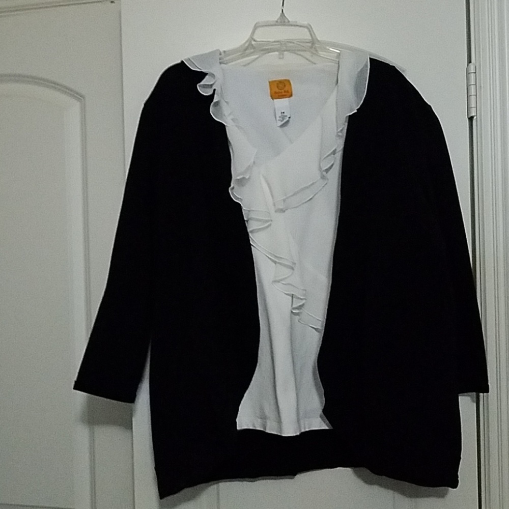 Black knit cardigan